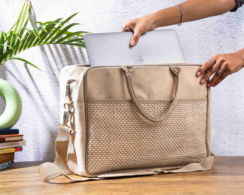 Jute Laptop Bag